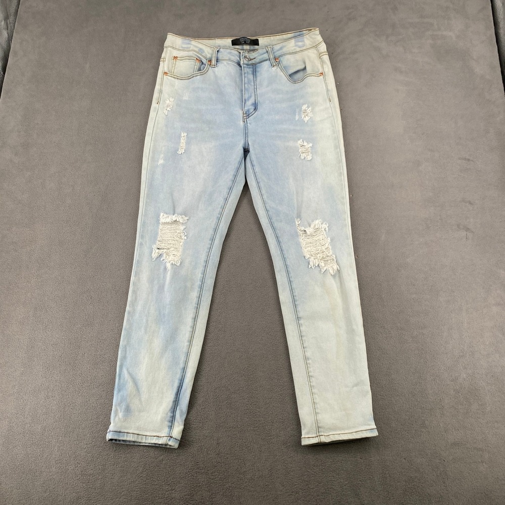 Monkey Ride Jeans Original Vintage Light Wash Distressed Slim Jeans MPW502 15/32